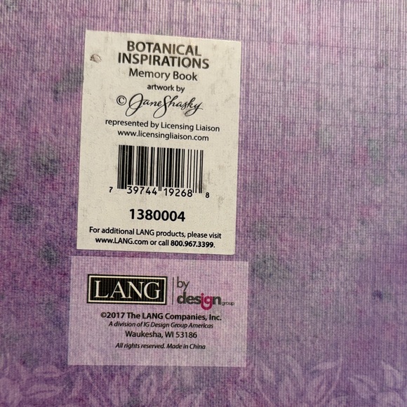 Purple Floral Pansies Personal Recollections Memory Journal NWT Lang - Picture 7 of 16
